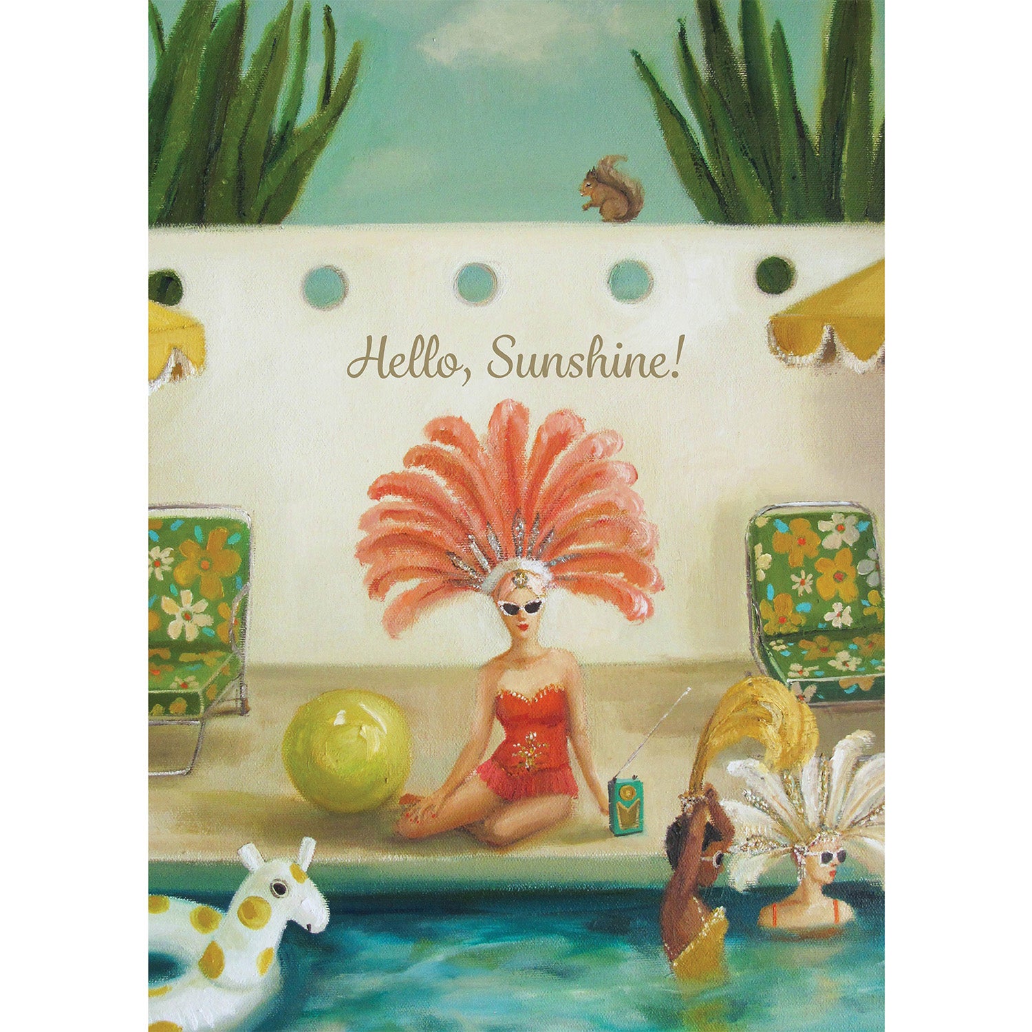 Poolside Sunshine Greeting Card