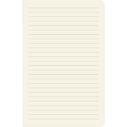 The sheets of the Summer Camp Notebook feature horizontal lines for easy writing on the cream paper.