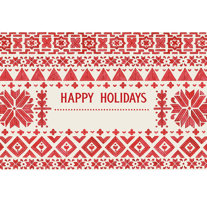 Happy Holidays Fair Isle Personalized Placemat