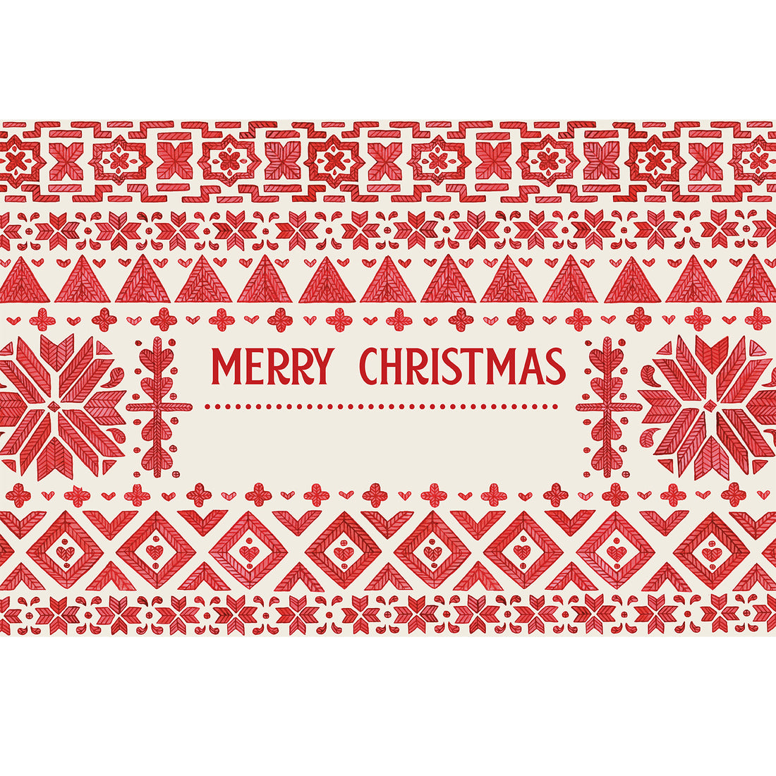 Merry Christmas Fair Isle Personalized Placemat