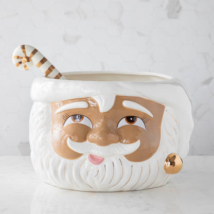 Brown Papa Noel Punch Bowl with Ladle