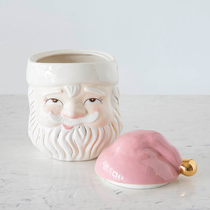 Papa Noel Pink Cookie Jar