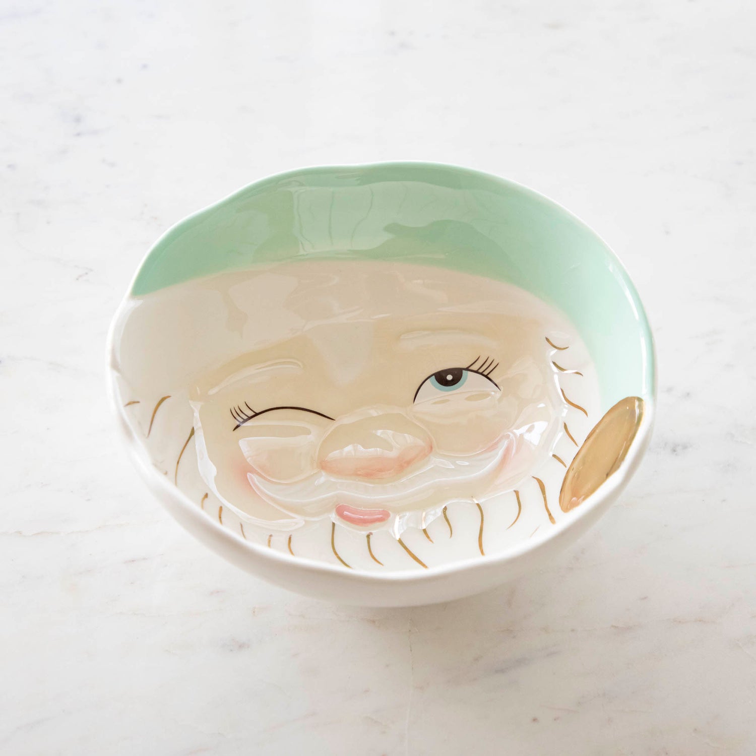 Papa Noel Mint or Pink Bowl