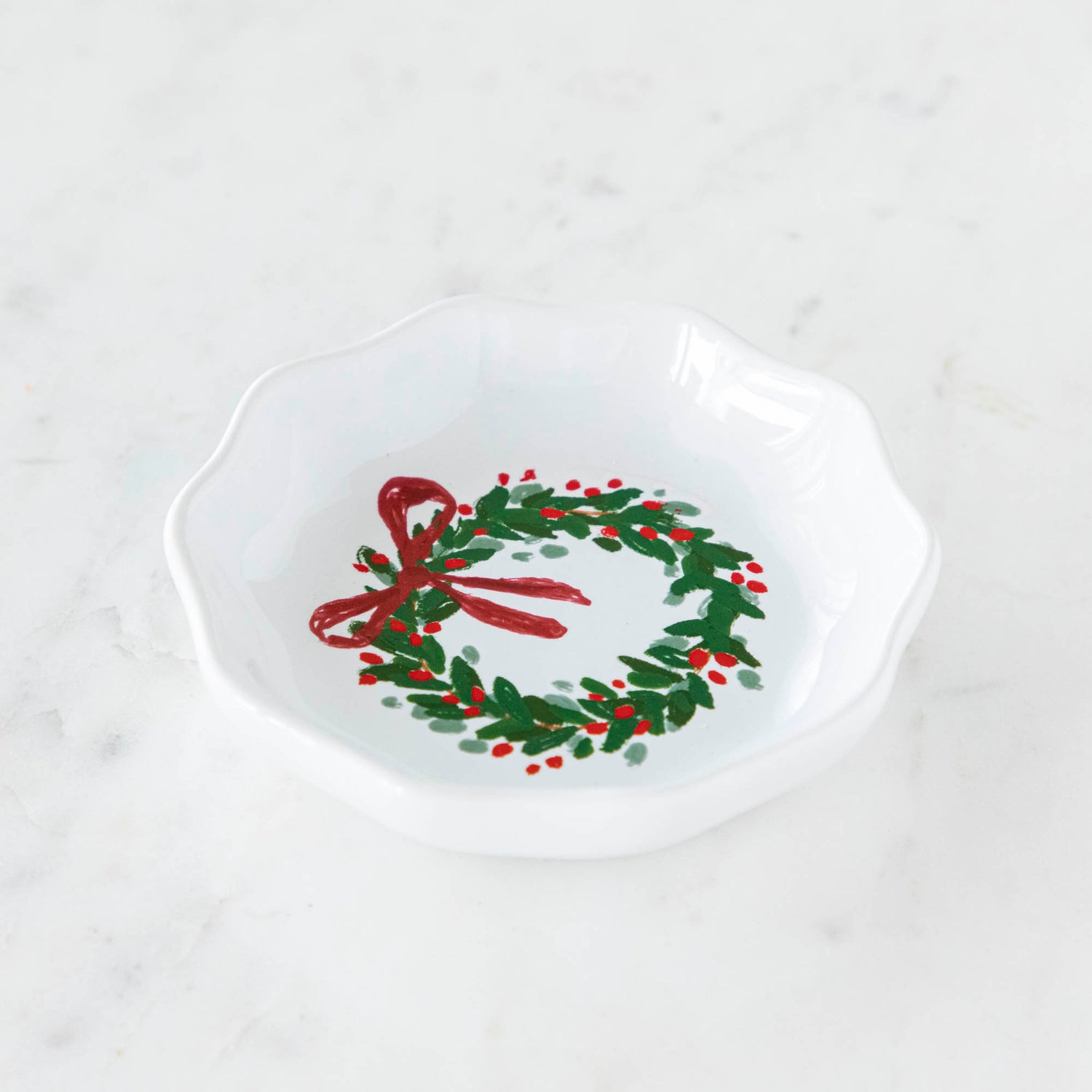 Wreaths Shaped Christmas Pinch Bowls