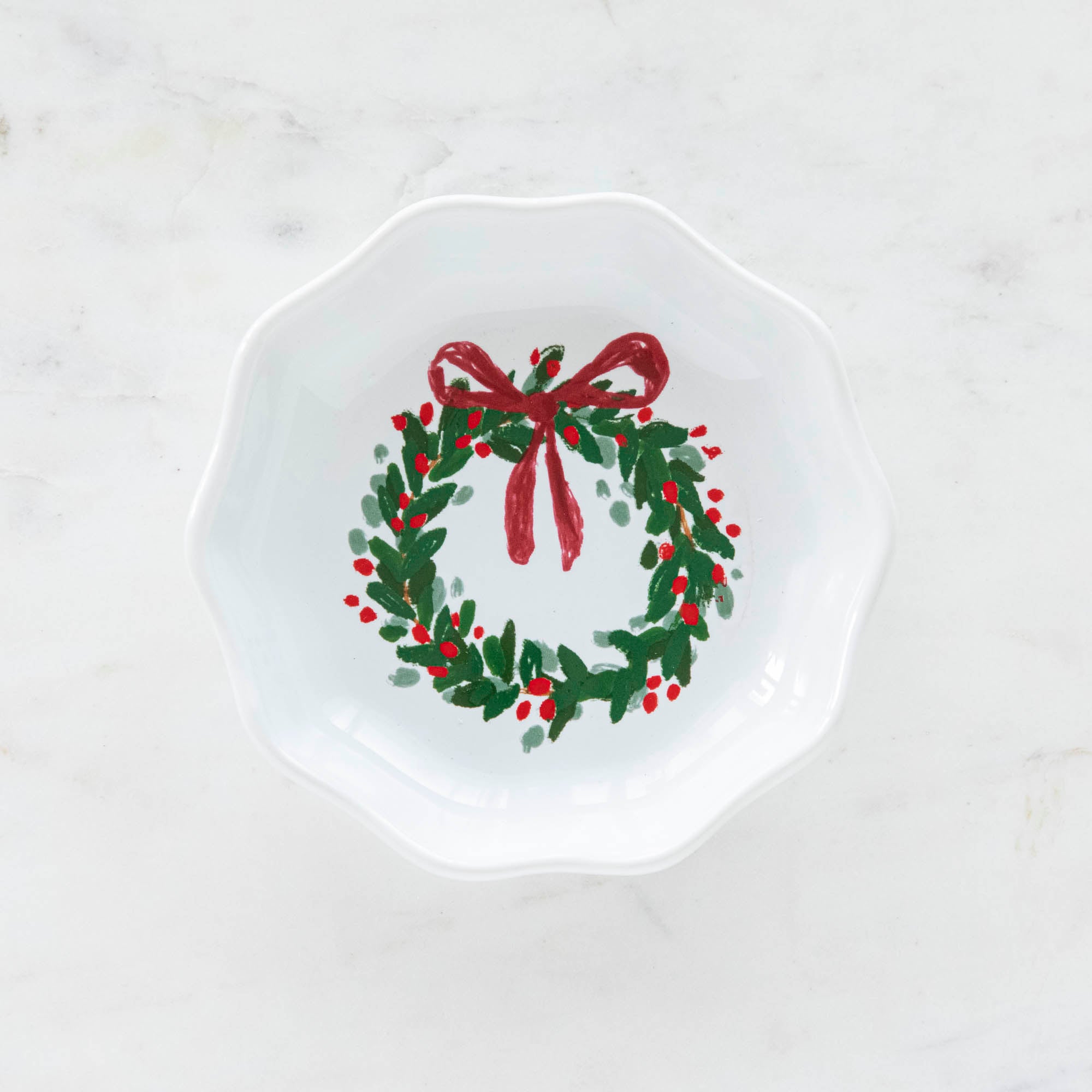 Wreaths Shaped Christmas Pinch Bowls