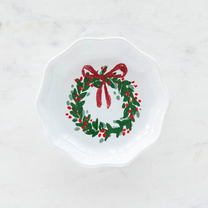 Wreaths Shaped Christmas Pinch Bowls