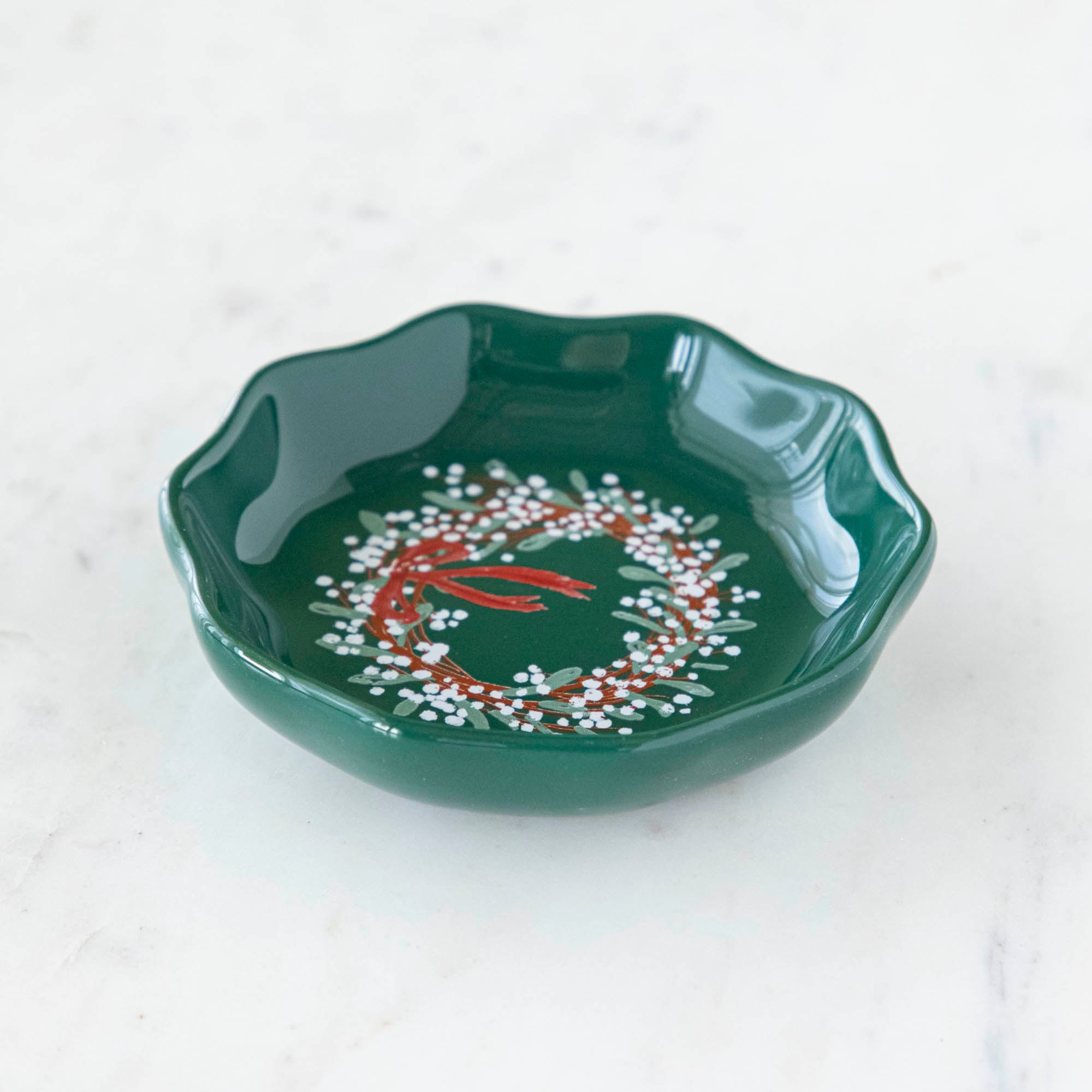 Wreaths Shaped Christmas Pinch Bowls