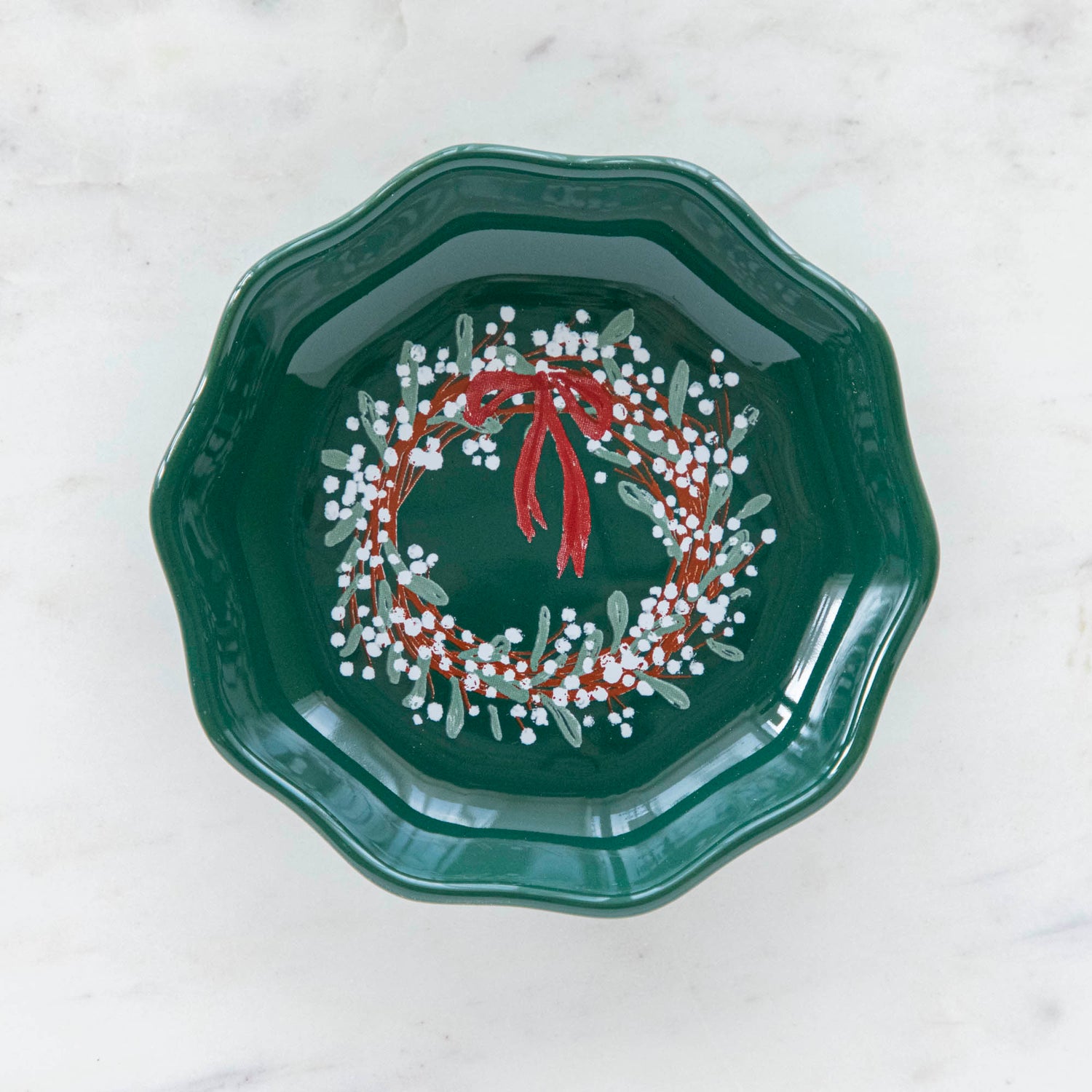 Wreaths Shaped Christmas Pinch Bowls