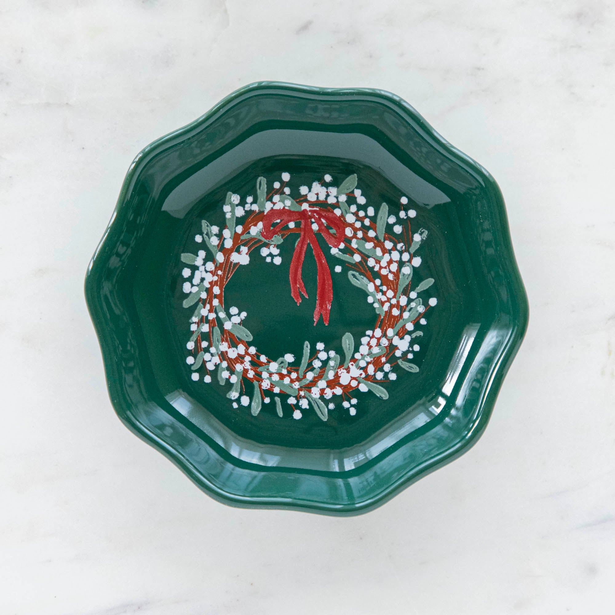 Wreaths Shaped Christmas Pinch Bowls