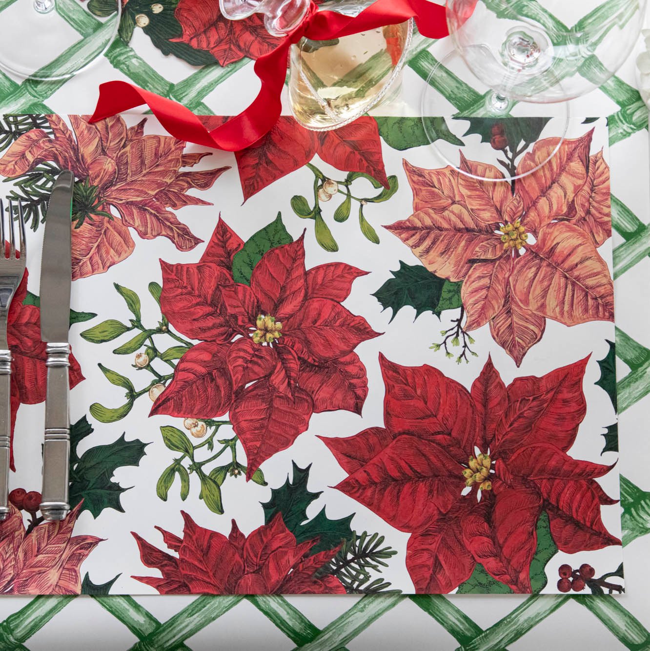 Festive Poinsettias Placemat