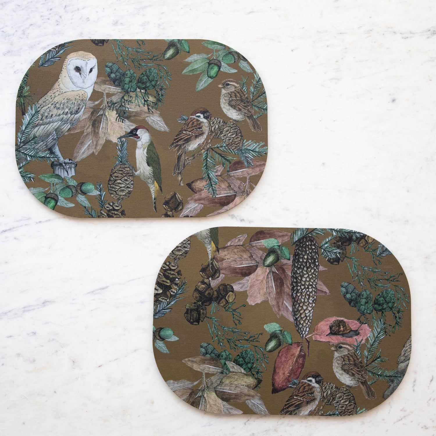 Italian Fall Bird &amp; Floral Placemats