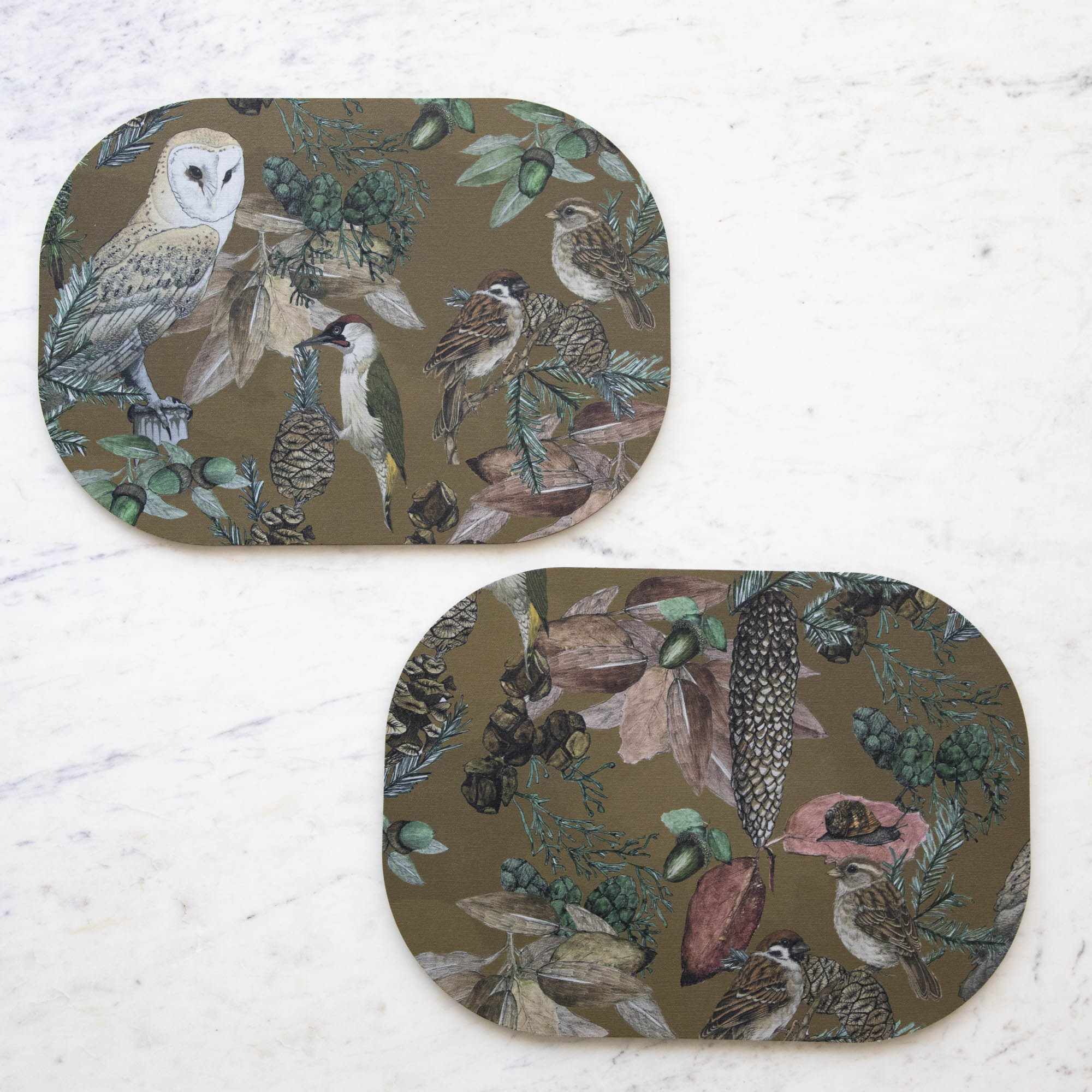 Italian Fall Bird &amp; Floral Placemats