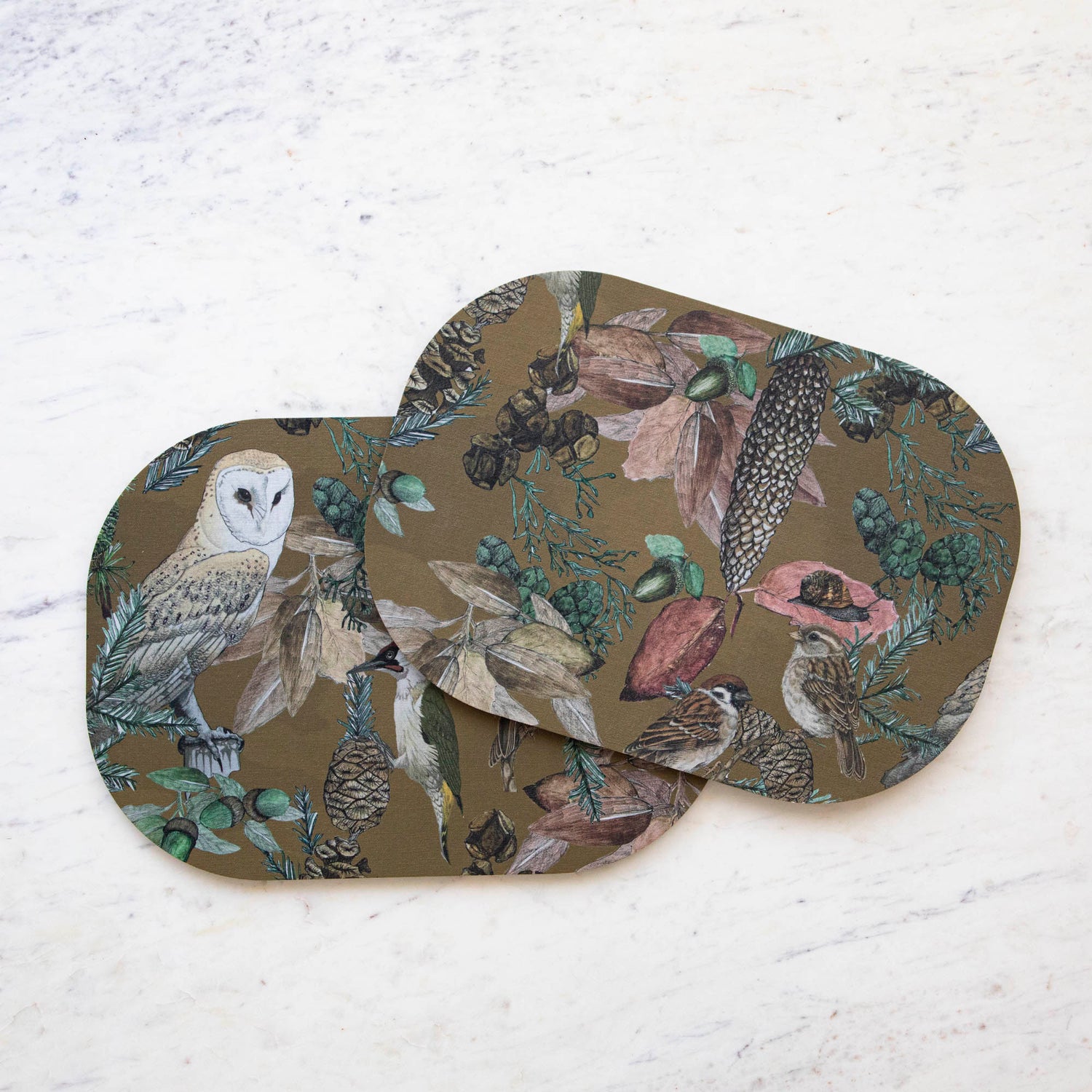 Italian Fall Bird &amp; Floral Placemats