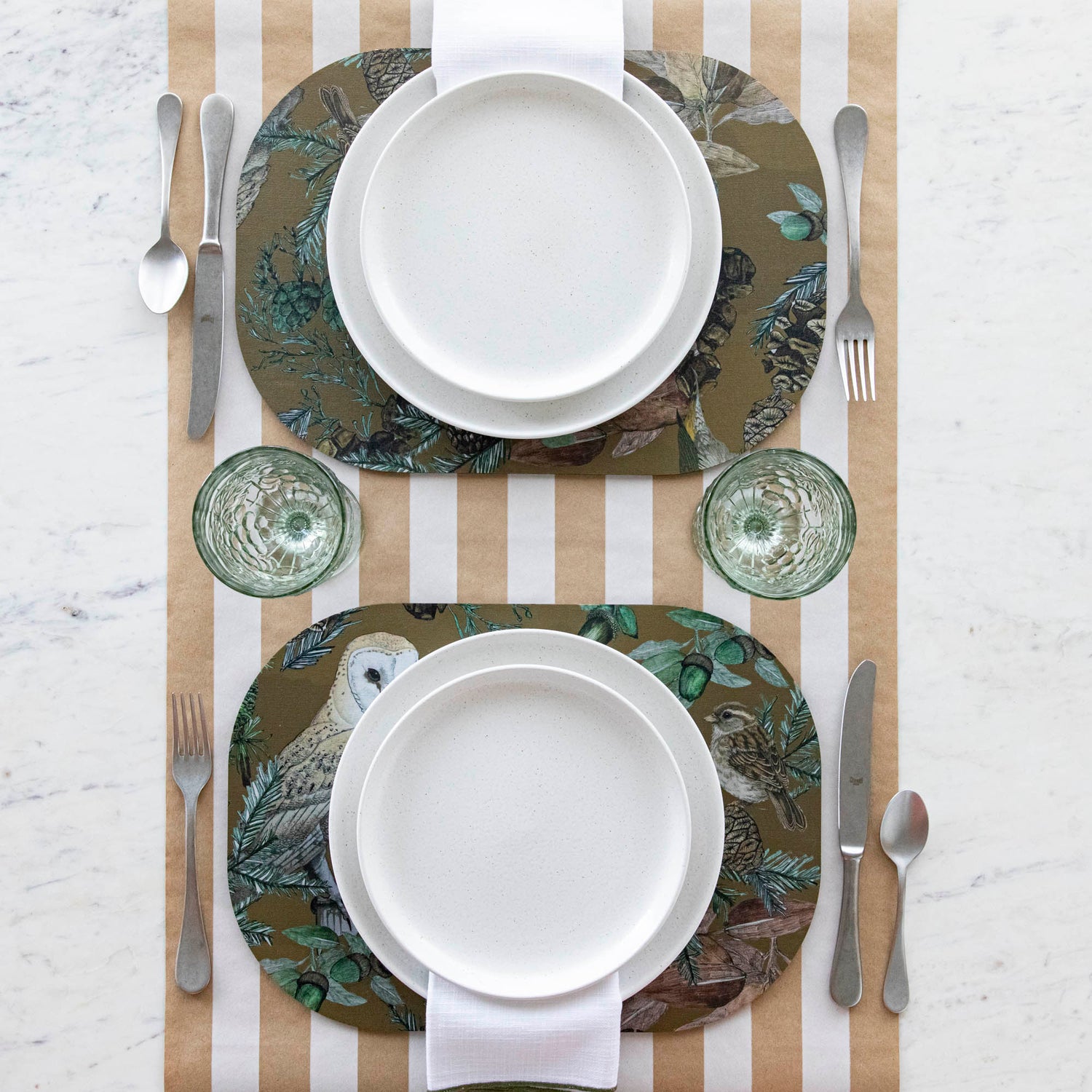 Italian Fall Bird &amp; Floral Placemats