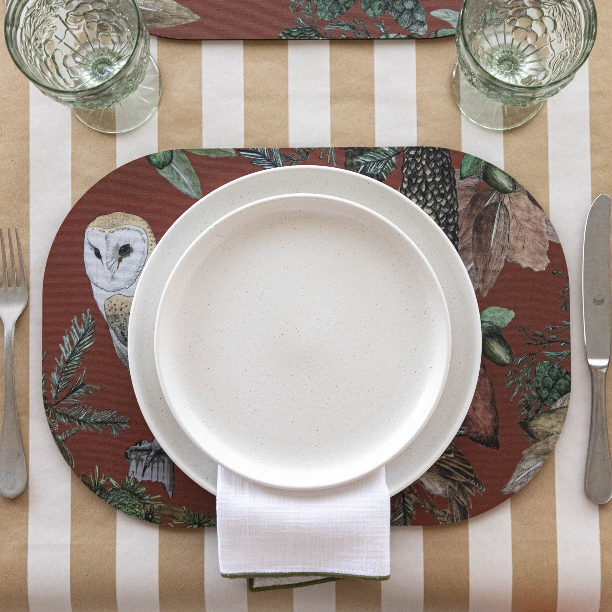 Italian Fall Bird &amp; Floral Placemats