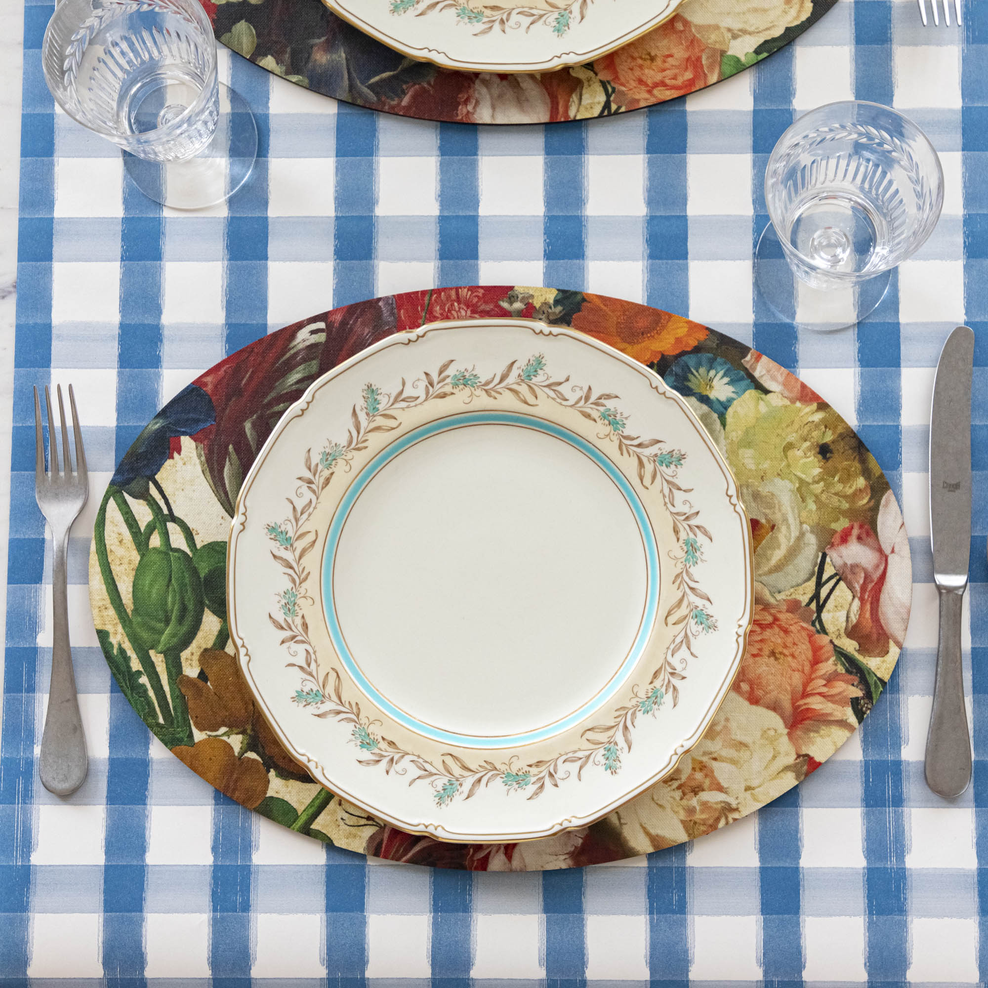 Oval Flemish Flowers Placemats