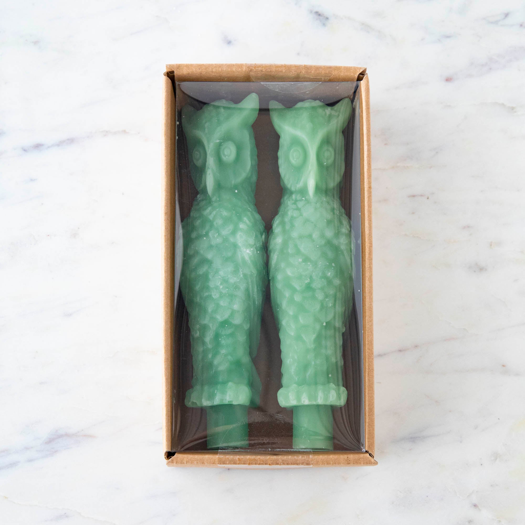 Unscented Owl Taper Candle, Set of 2