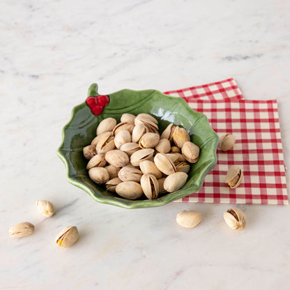 Holly Leaf Stoneware Bowl