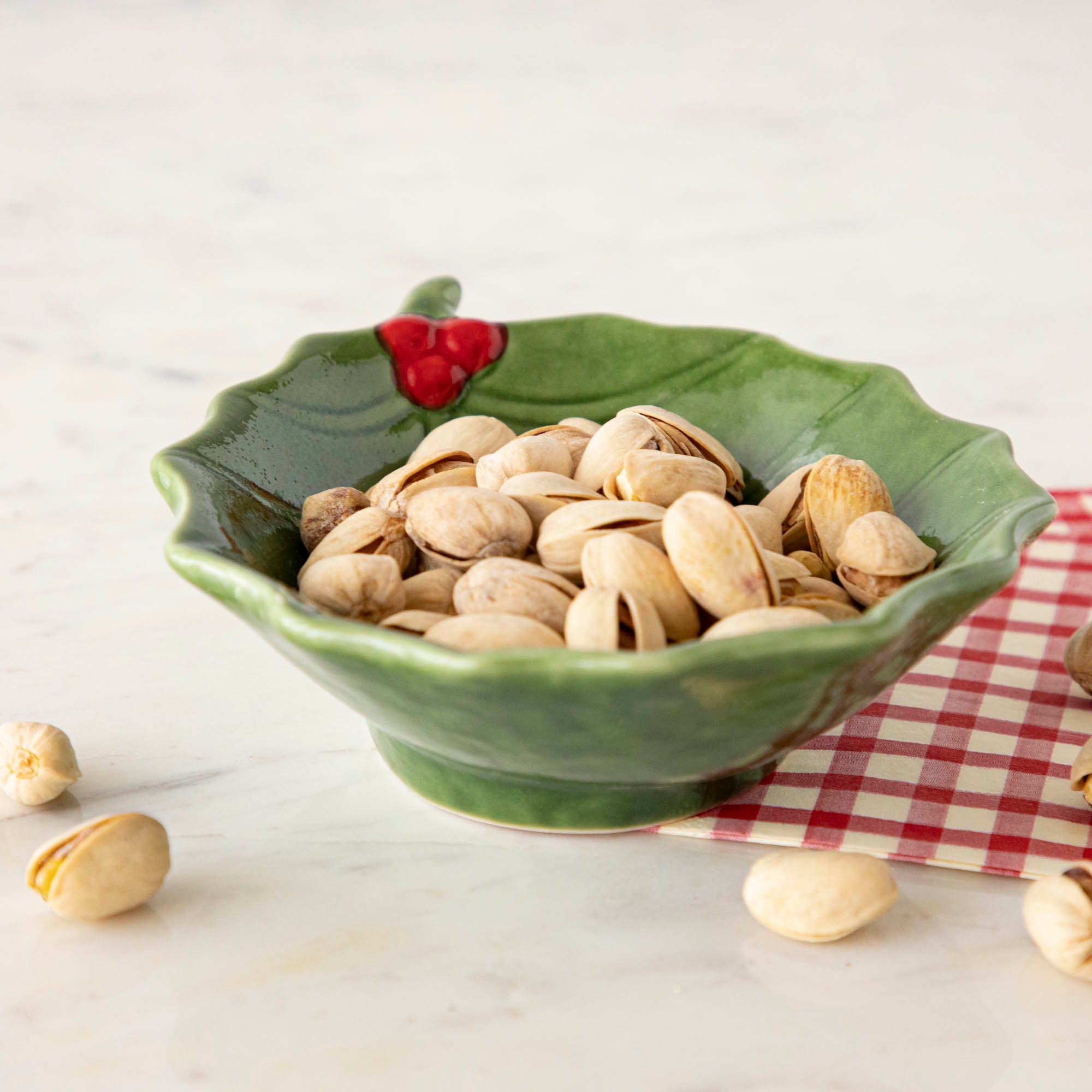 Holly Leaf Stoneware Bowl