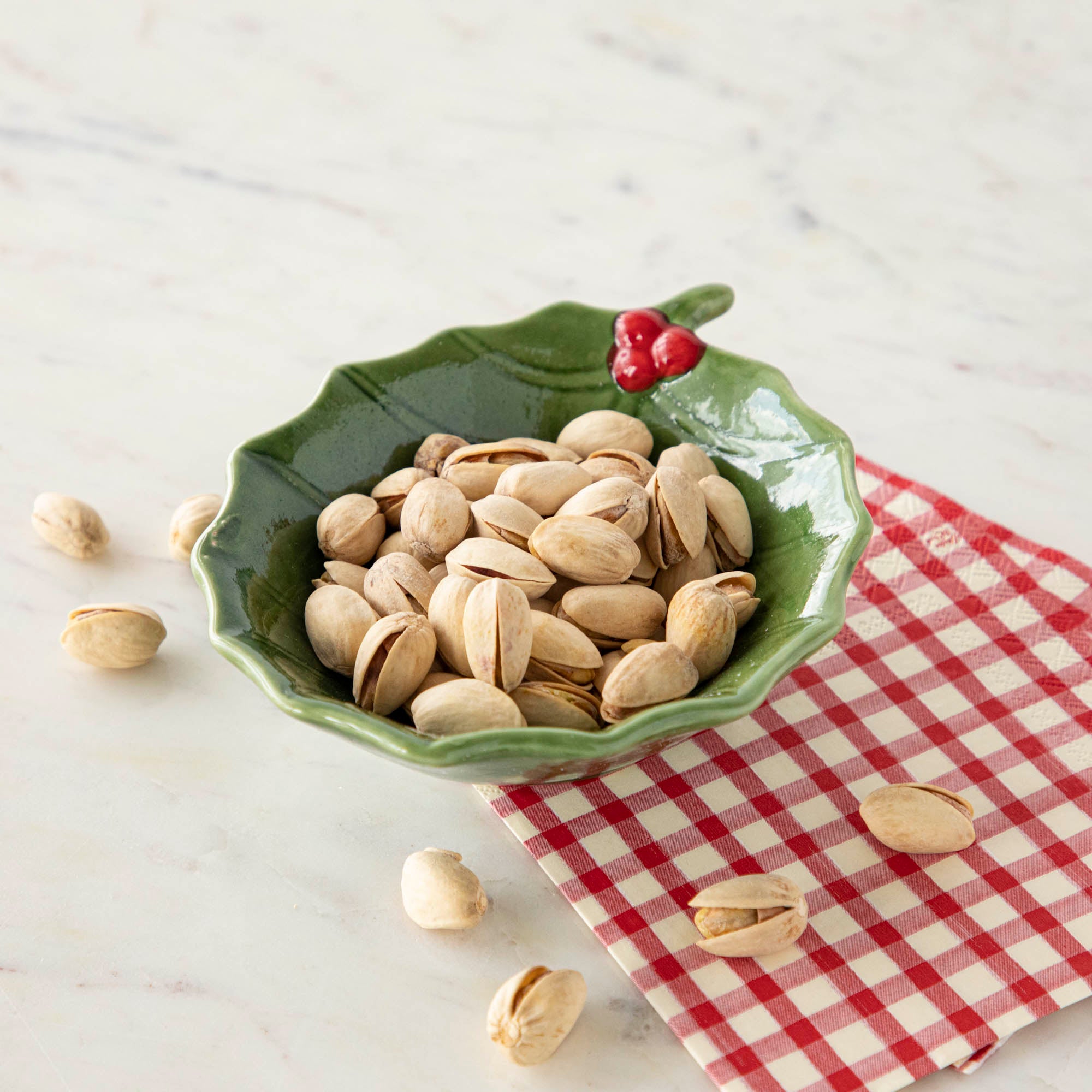 Holly Leaf Stoneware Bowl