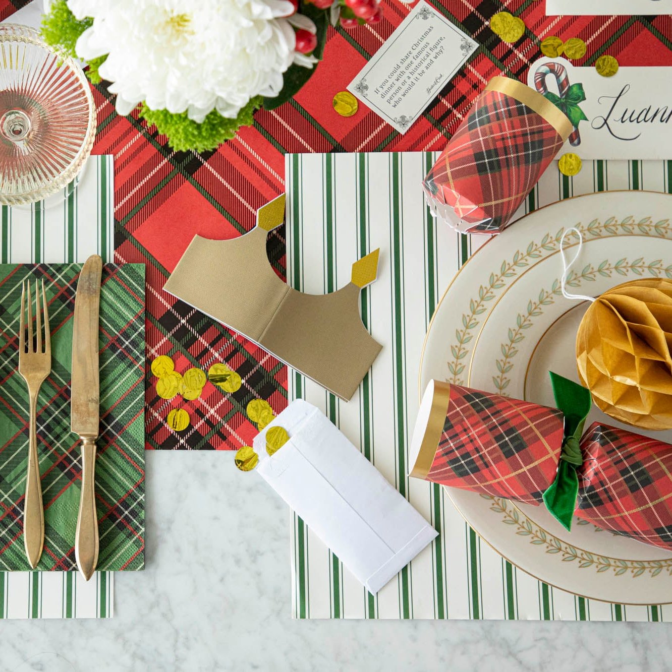 Red Plaid Crackers