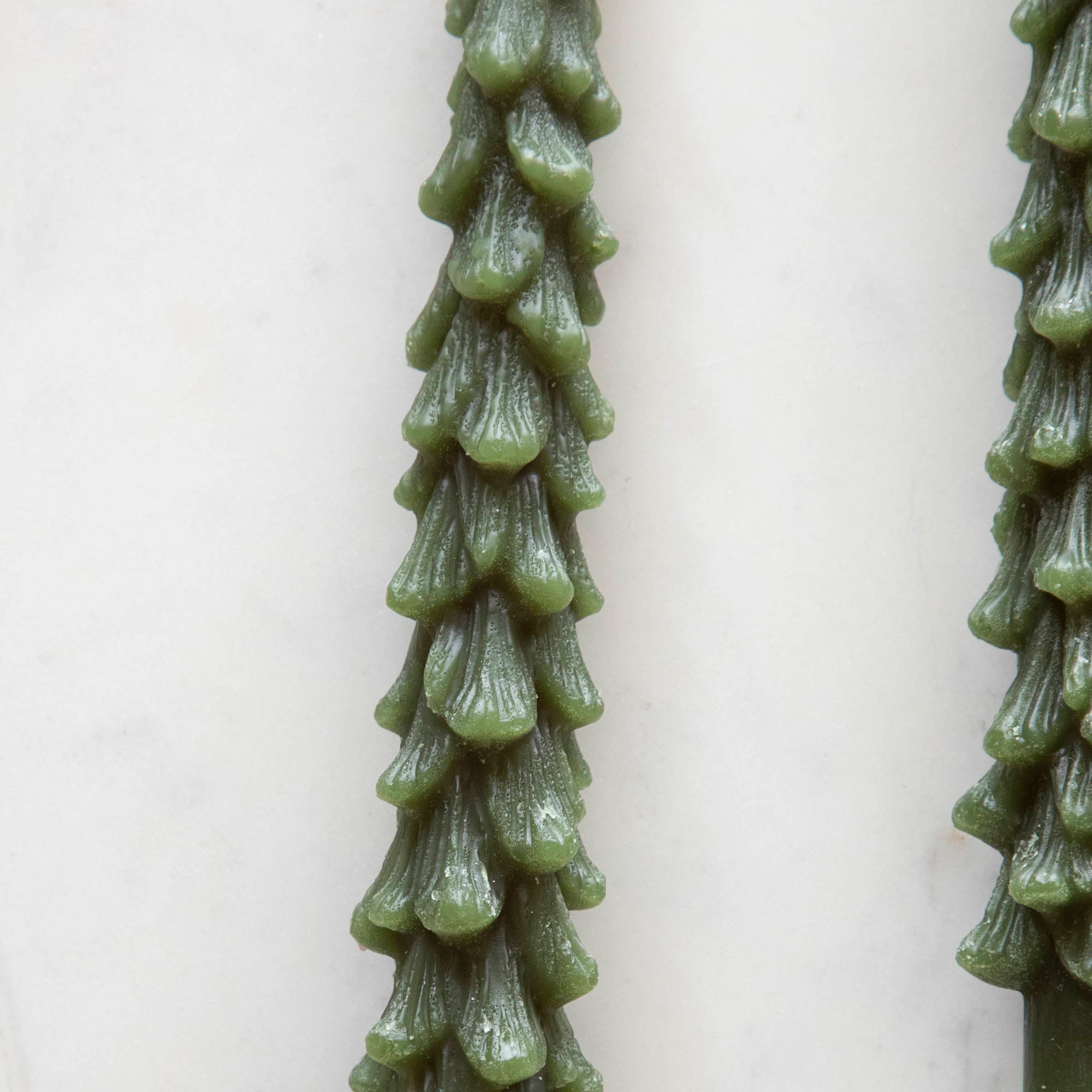 Green Tree Shape Taper Candles, Set of 2