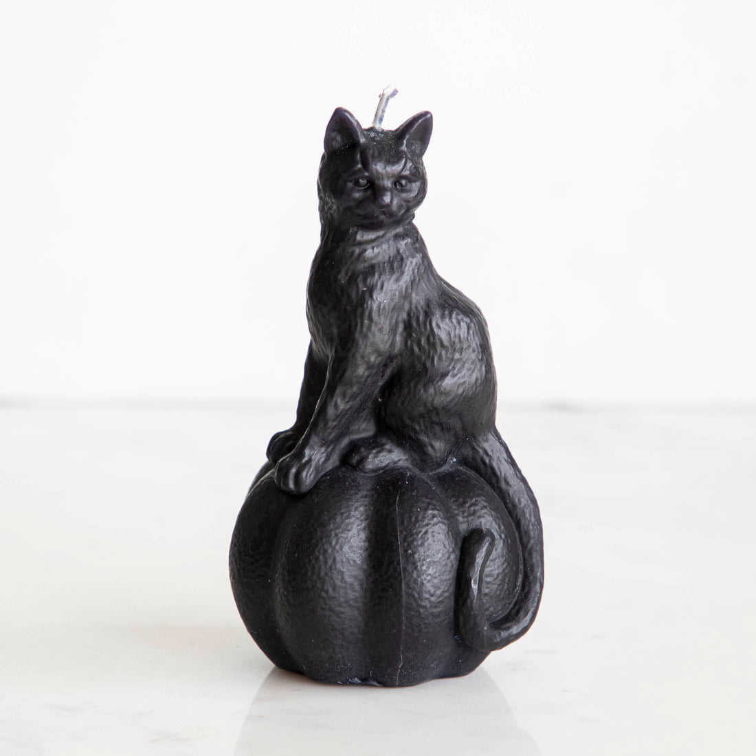 Unscented Cat on Pumpkin Candle