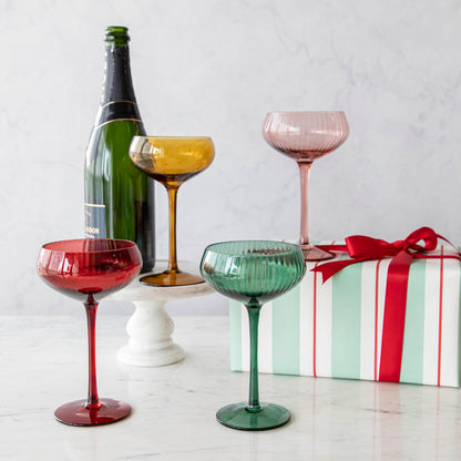 Stemmed Champagne Coupe Glasses