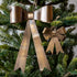 Double and single brass bow in Christmas Tree