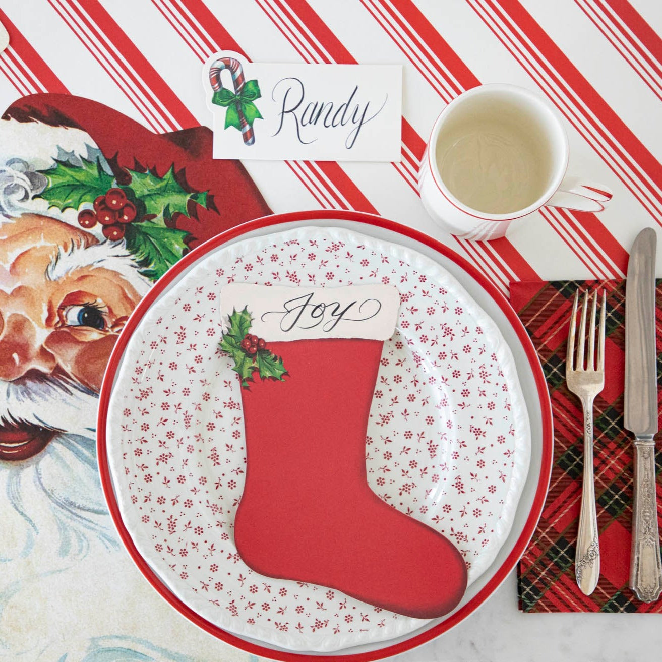 Candy Cane Place Card