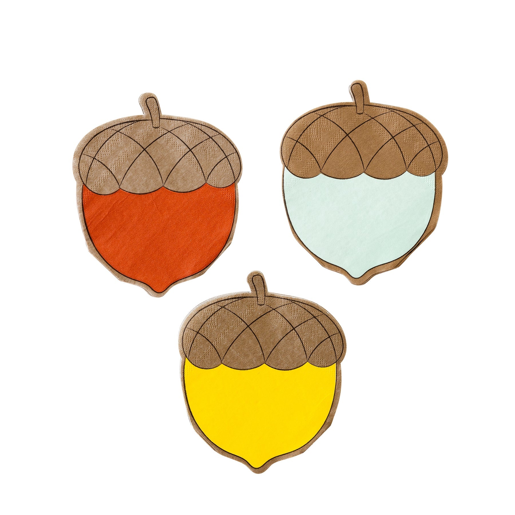 Harvest Acorn Shaped Cocktail Napkins