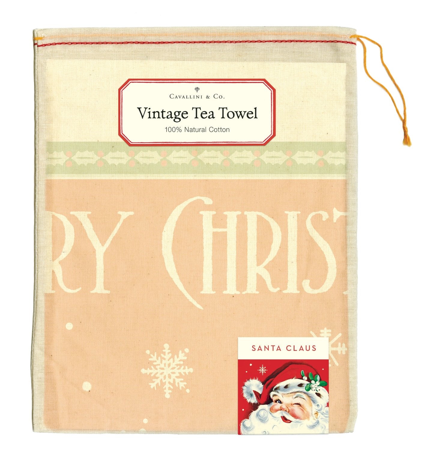 Front of Santa Tea Towel Bag