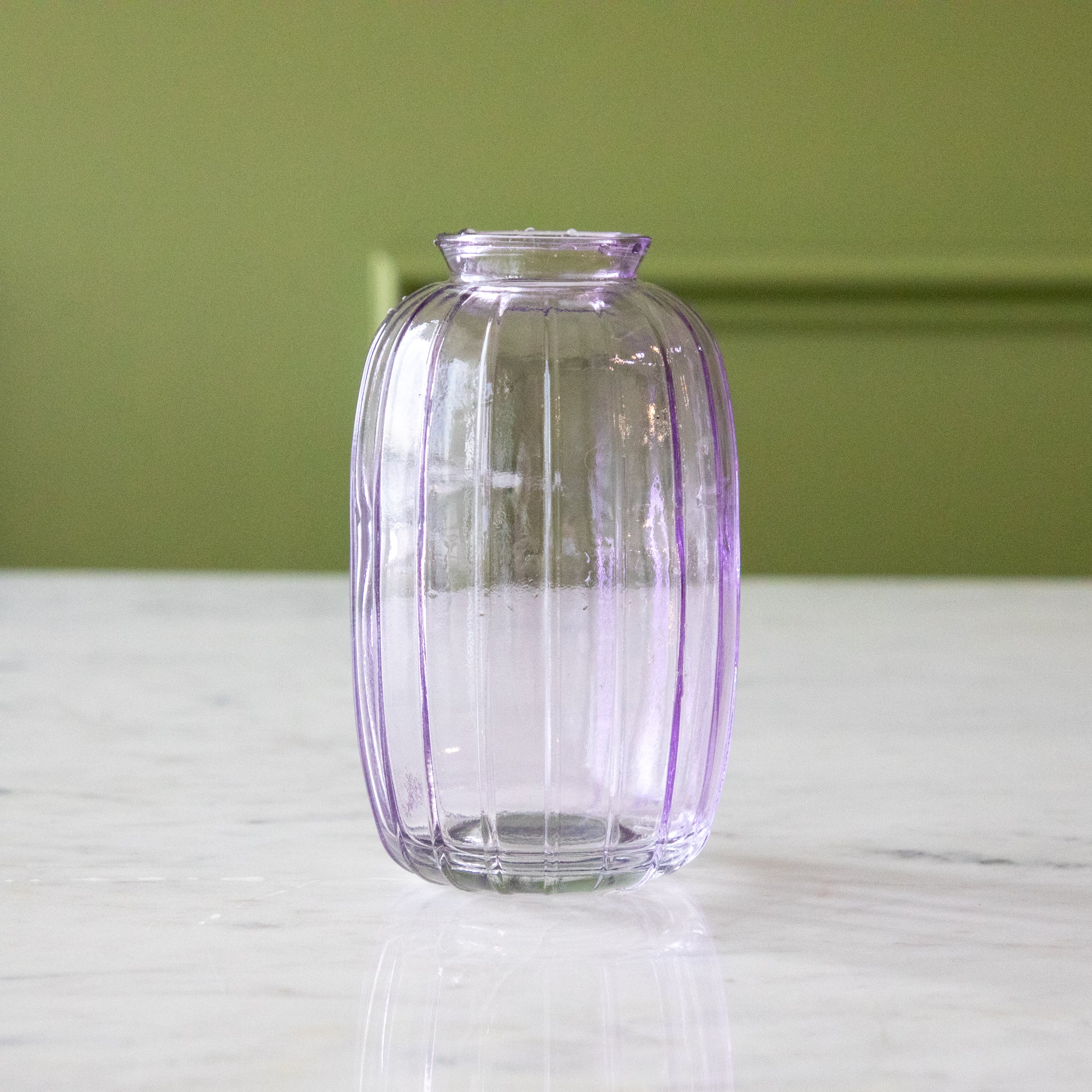 The Lilac Glass Bud Vase.