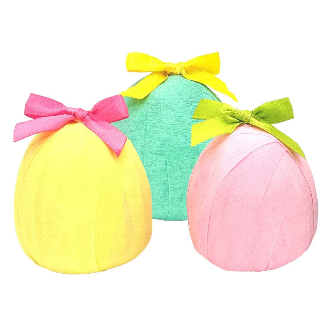 Easter Egg Surprize Balls in yellow, pink and mint. 