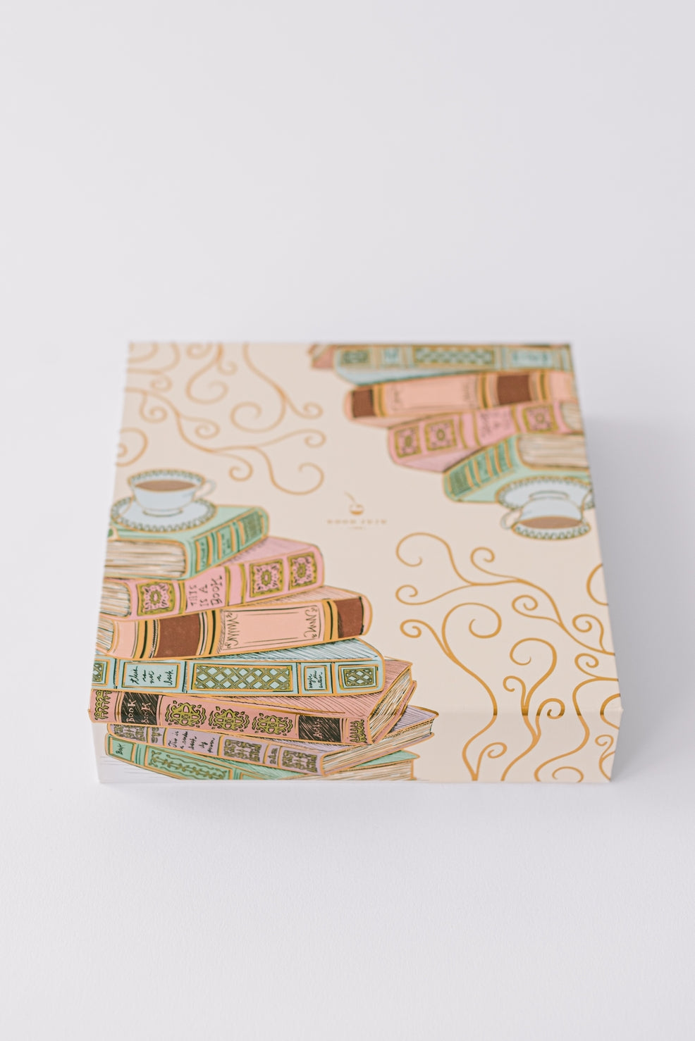 Cozy Book Stack Luxury Stationery Set box. 