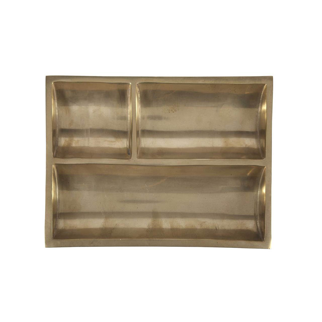 overview of brass catchall tray