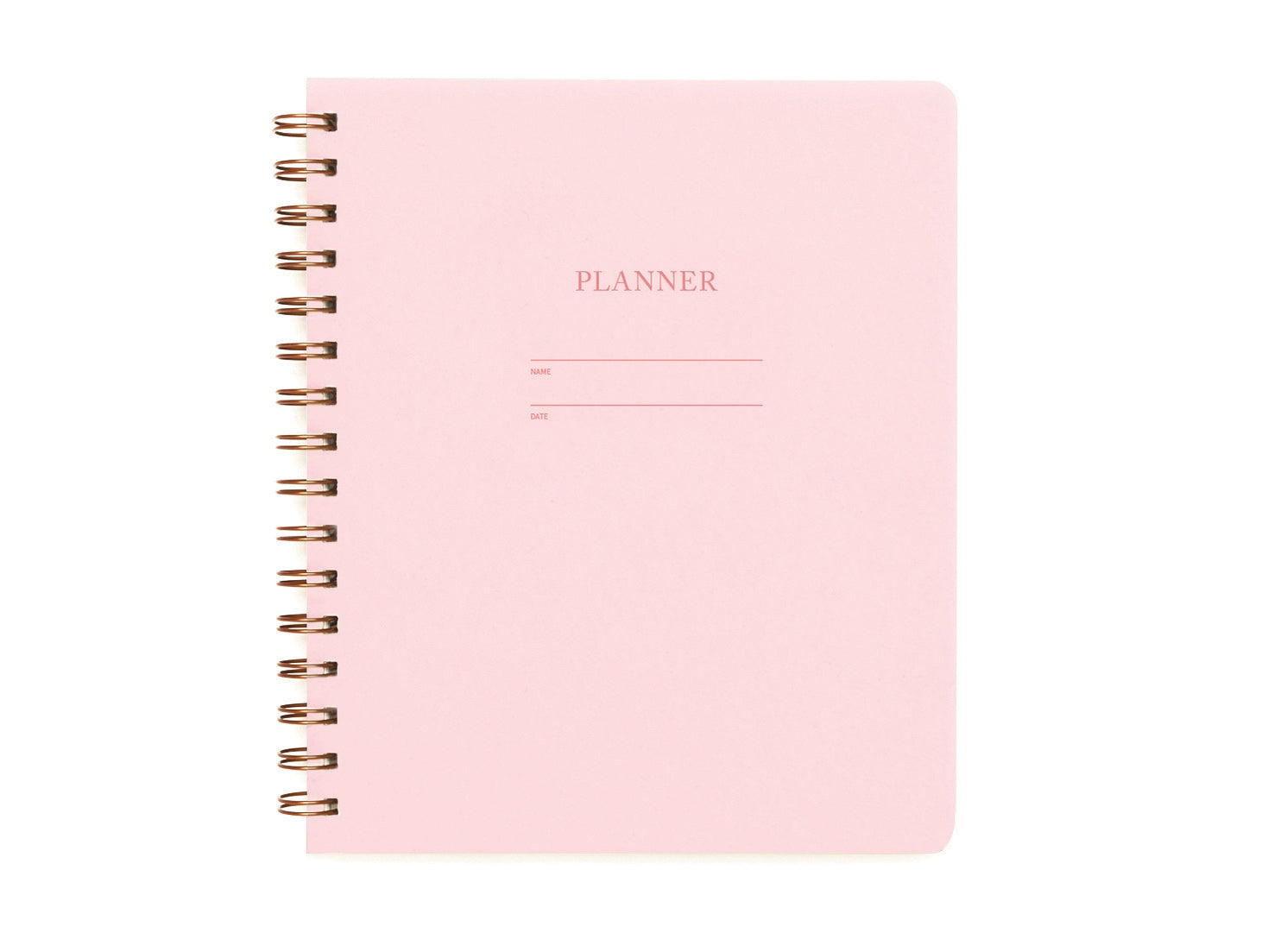 Pink Lemonade Undated Letterpress Planner with a place for a name and date.