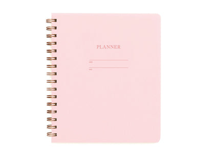 Pink Lemonade Undated Letterpress Planner with a place for a name and date.