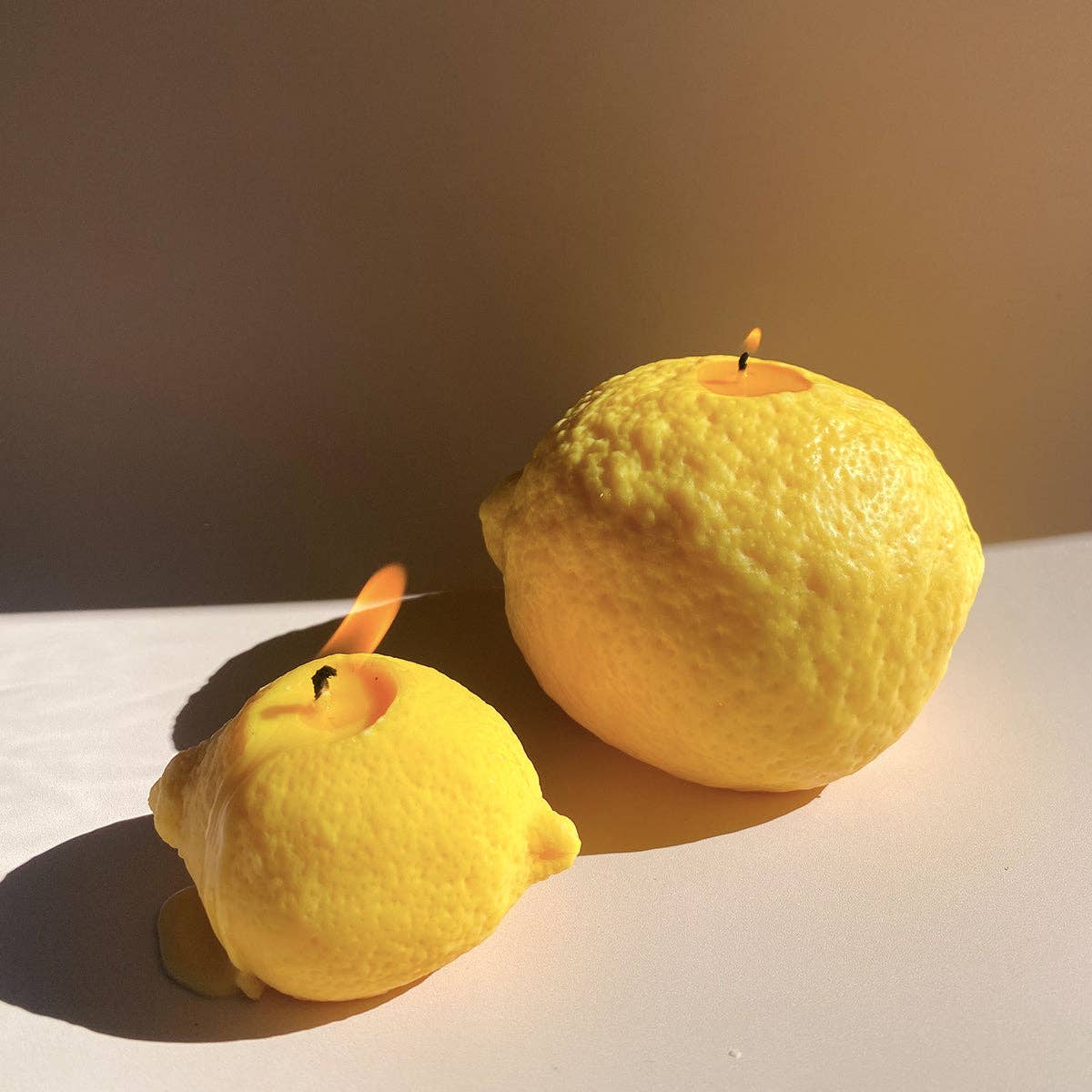 Small and Large Lemon Candle 