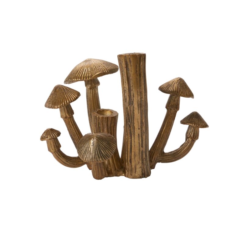 Brass Mushroom Cluster Budvase