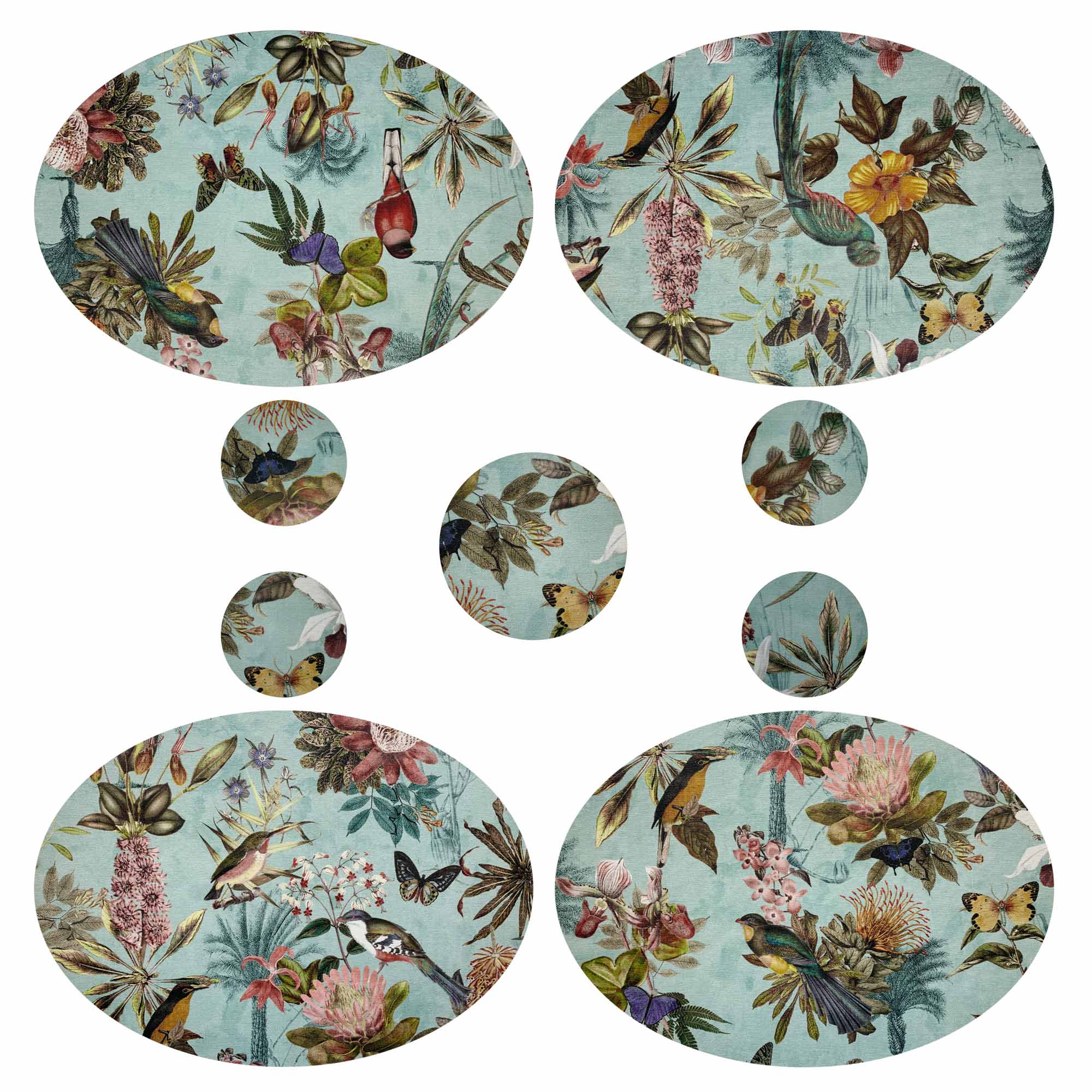 Oval Bright Floral Placemats