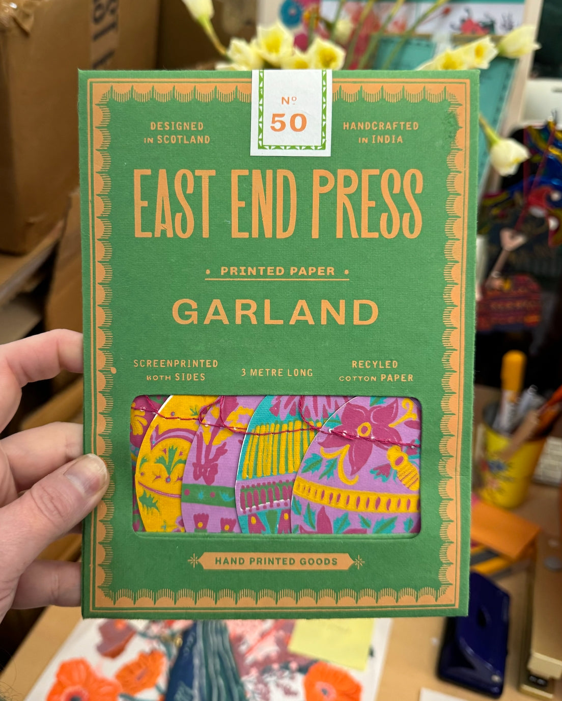 Easter Egg Garland packaging by East End Press. 