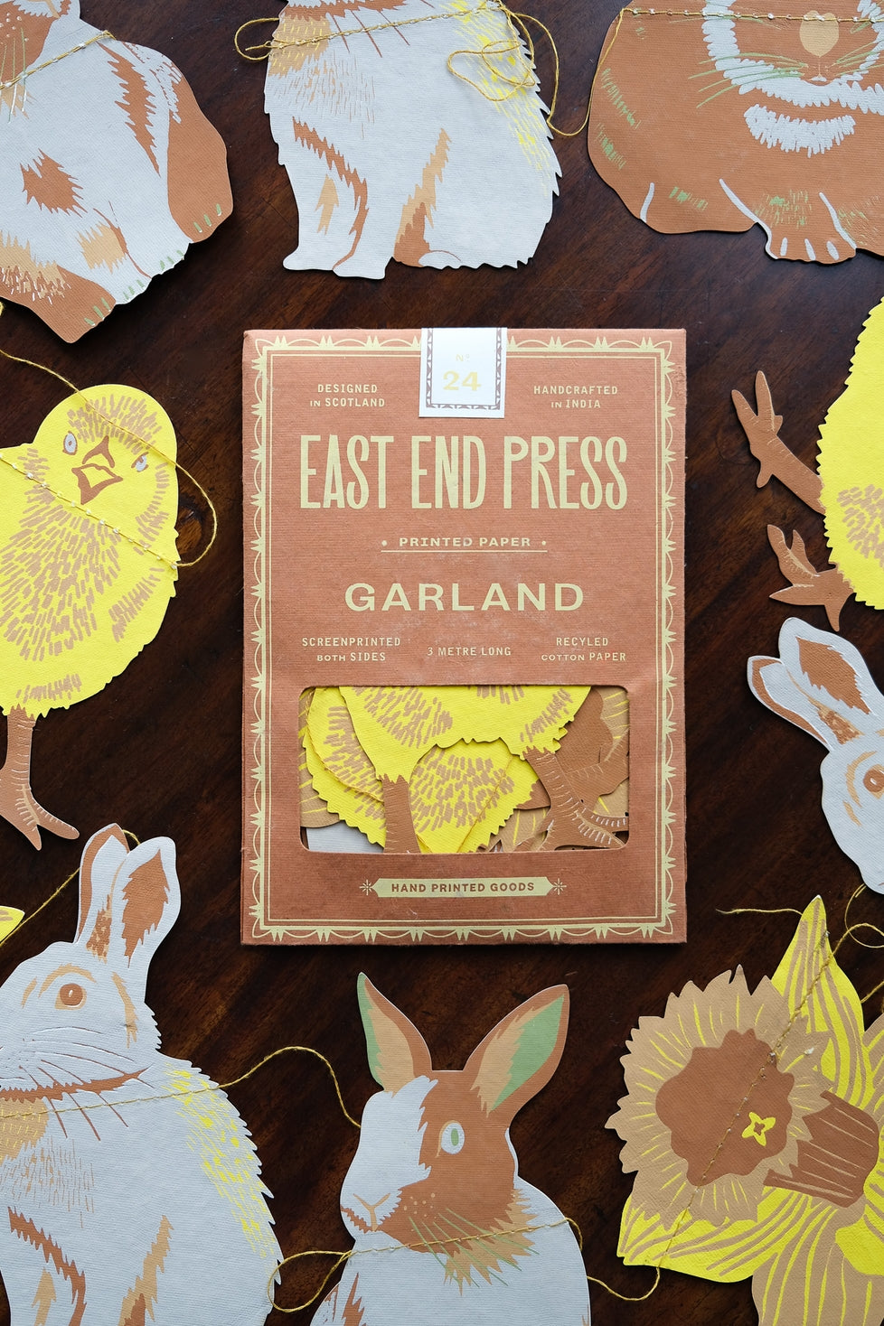 Rabbits Garland by East End Press packaging. 