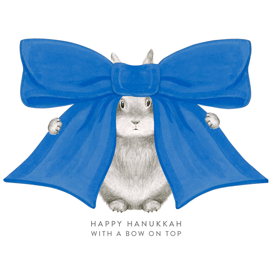 Happy Hanukkah with Bow Card