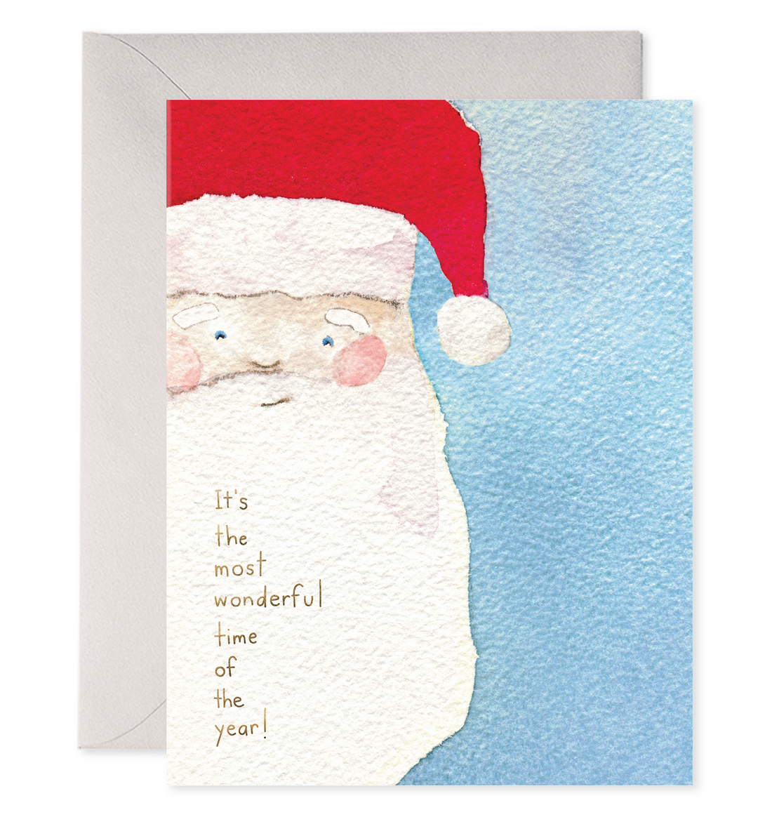 Front of card with illustration of Santa Claus with &quot;It&