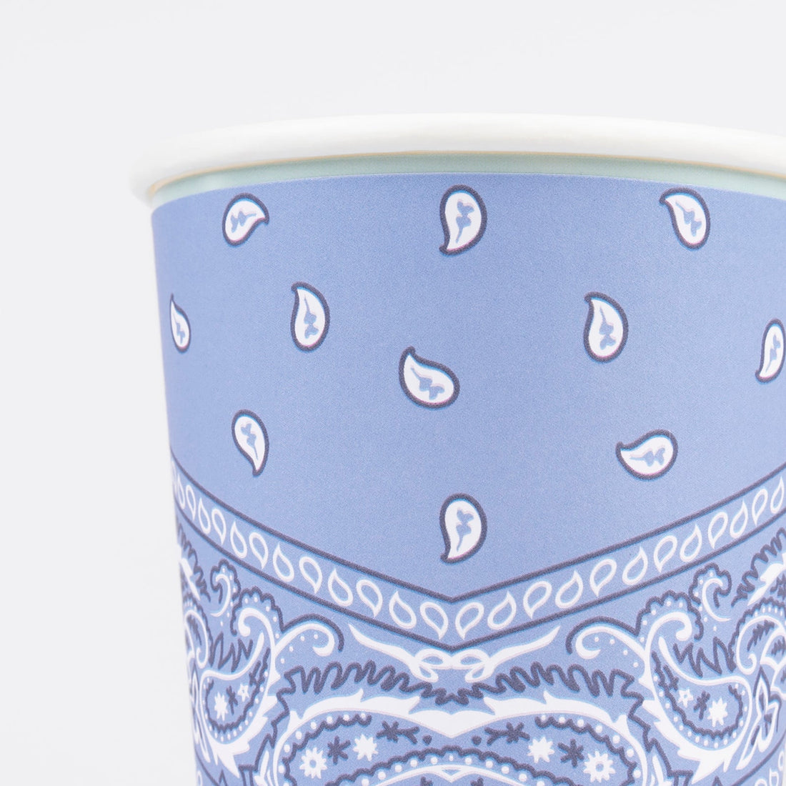 Close up of Meri Meri Western Bandana Cup. 