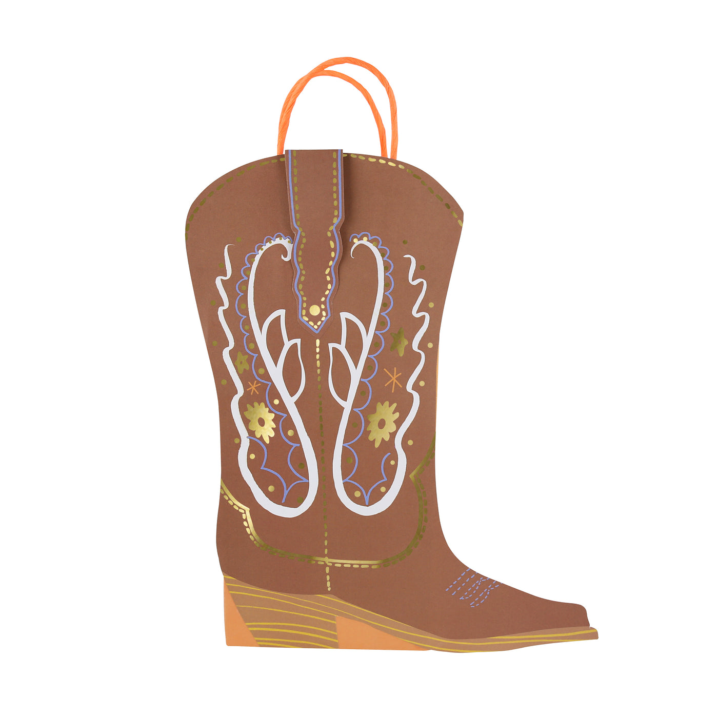 Brown boot gift bag by Meri Meri. 