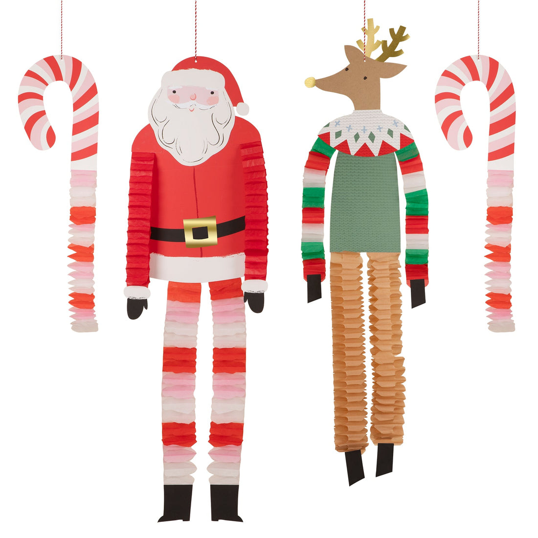 Long Legged Santa &amp; Reindeer Decorations