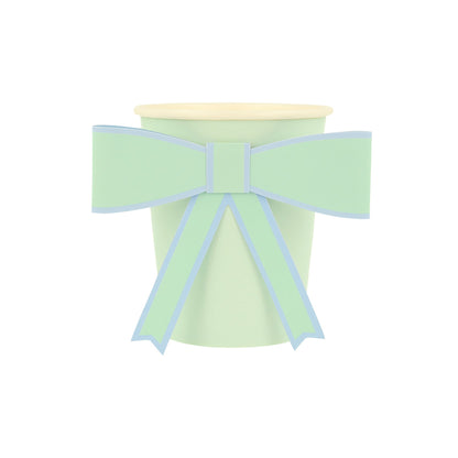 A set of Meri Meri Pastel Bow Cups on a white background.