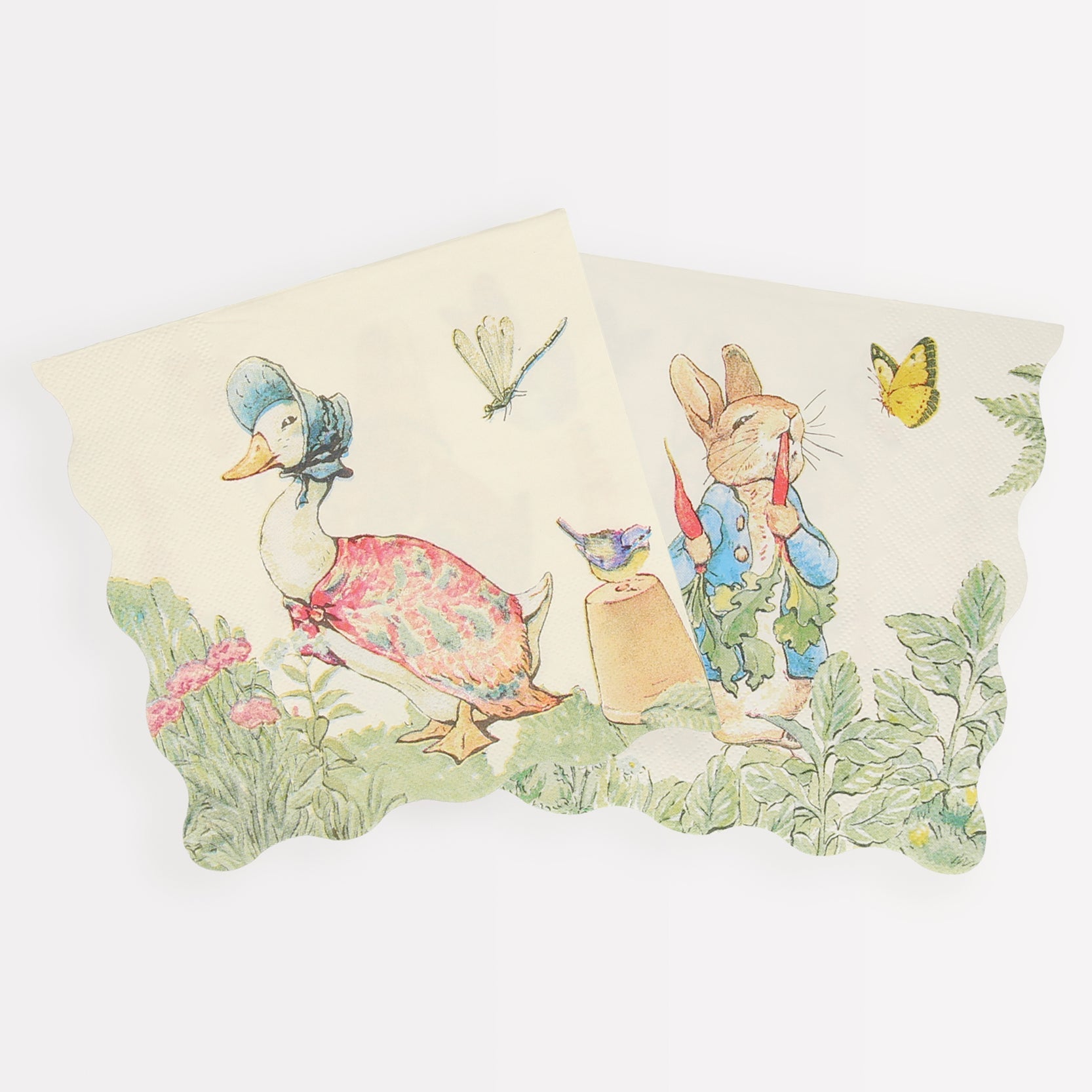 Peter Rabbit in The Garden napkins for party table by Meri Meri.